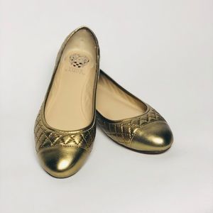 Banna Metallic Gold Ballet Flats
